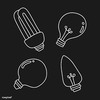 Light bulb doodle set | Free stock vector - 893383