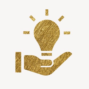 Light bulb hand gold icon, | Free Icons - rawpixel