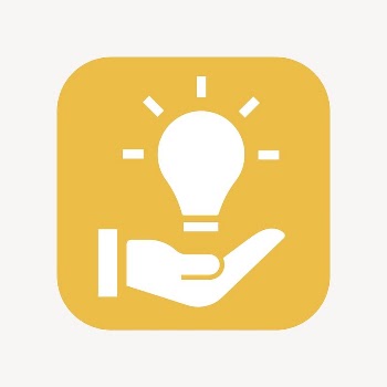Light bulb hand icon, flat | Free Icons - rawpixel