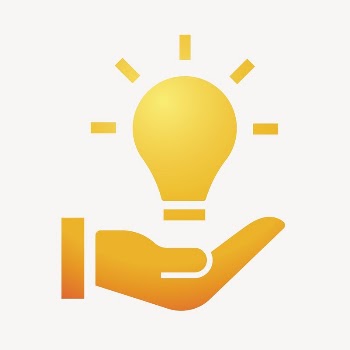 Light bulb hand icon, gradient | Free Icons - rawpixel
