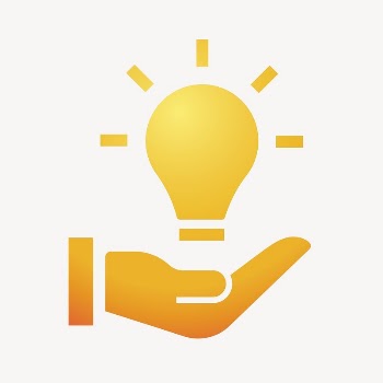 Light bulb hand icon, gradient | Free Icons - rawpixel