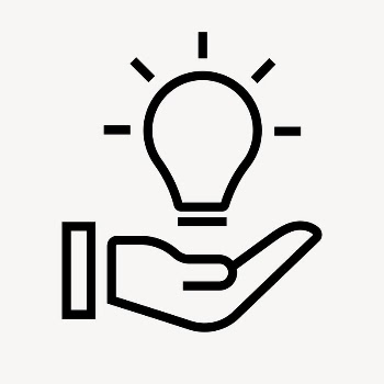 Light bulb hand icon, line | Free Icons - rawpixel