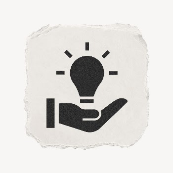 Light bulb hand icon, ripped | Free PSD - rawpixel