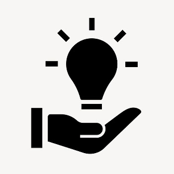 Light bulb hand icon, simple | Free Icons - rawpixel