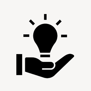 Light bulb hand icon, simple | Free Icons - rawpixel