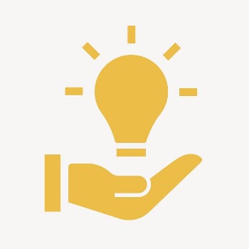 Light bulb hand icon, yellow | Free Icons - rawpixel