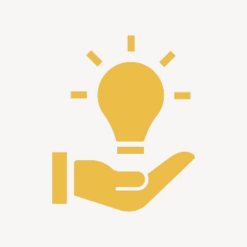 Light bulb hand icon, yellow | Free Icons - rawpixel
