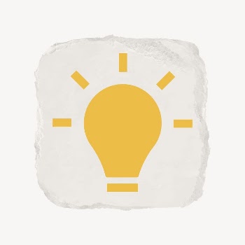 Light bulb icon, ripped paper | Free Icons - rawpixel