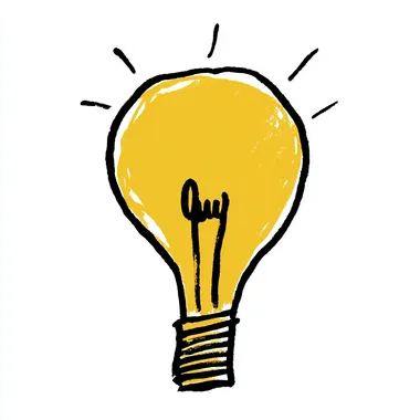 Light Bulb Illustration in Comic Style Light Bulb Illustration in Comic Style
