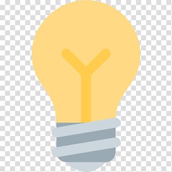 Light bulb illustration, Incandescent light bulb Emoji LED lamp Symbol, light transparent background PNG clipart