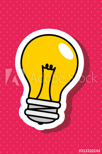 light bulb pop art style design