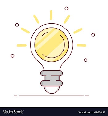 Light bulb with rays shine energy and idea symbol vector image