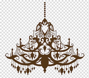 Light Chandelier Drawing Silhouette, brown lamp transparent background PNG clipart