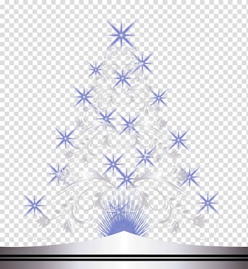 Light Christmas tree, Blue Star Christmas tree transparent background PNG clipart