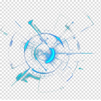 Light Circle Geometry, Science and Technology, blue mechanical transparent background PNG clipart