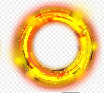 Light Circle Yellow - Yellow ring light effect element 