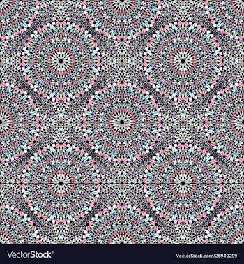 Light colored seamless stone mandala ornament vector image