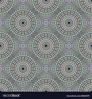 Light colored seamless stone mandala ornament vector image