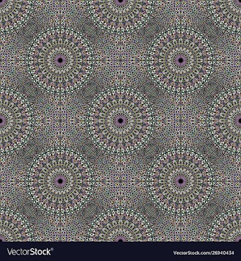 Light colored seamless stone mandala ornament vector image