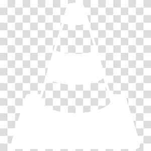 Light Dock Icons, vlc, white road cone logo transparent background PNG clipart