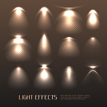 Light effects set Free Vector