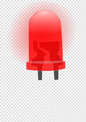 Light-emitting diode LED lamp Incandescent light bulb , red light transparent background PNG clipart
