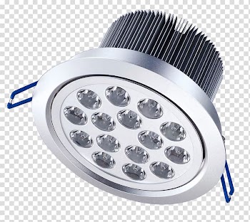 Light-emitting diode LED lamp Lighting Recessed light, light transparent background PNG clipart