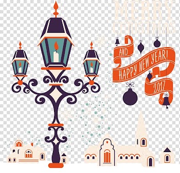 Light Euclidean Christmas Illustration, Christmas lights and ribbons transparent background PNG clipart