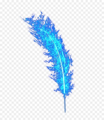 Light Feather Euclidean vector - Blue feathers surround light effects 