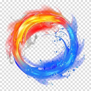 Light Flame, Fire and Ice, water and fire transparent background PNG clipart