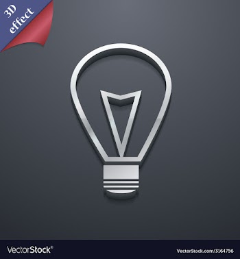 Light lamp icon symbol 3D style Trendy modern vector image