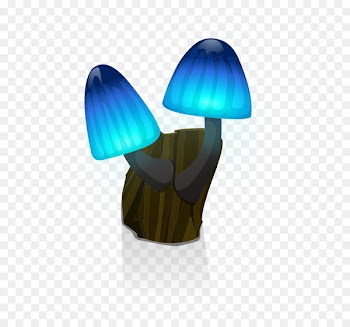 Light, Mushroom, Fungus, Blue PNG