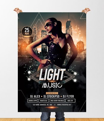 Light Music – Download Free PSD Flyer Template
