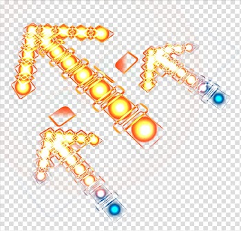 Light Orange Arrow Euclidean , Orange light effect arrow transparent background PNG clipart