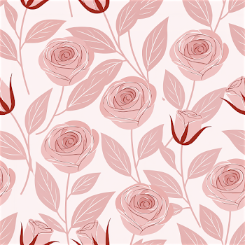 Light Pink Rose Floral Seamless Pattern