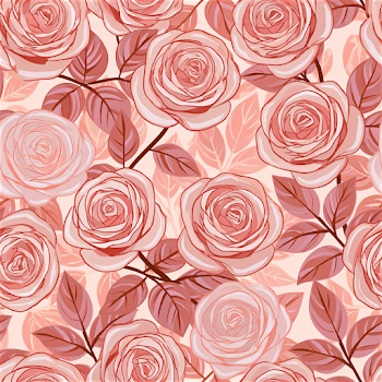 Light Pink Rose Floral Seamless Pattern