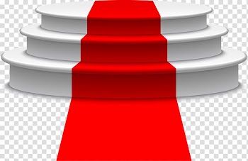 Light Podium Red carpet, Red carpet ladder transparent background PNG clipart