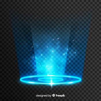Light portal effect on transparent background Free Vector