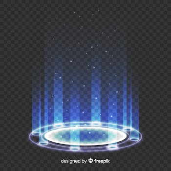 Light portal on transparent background Free Vector