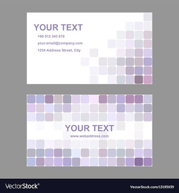 Light purple business card template design vector image