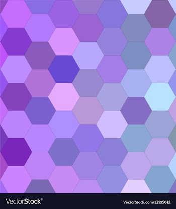 Light purple hexagon mosaic background design vector image