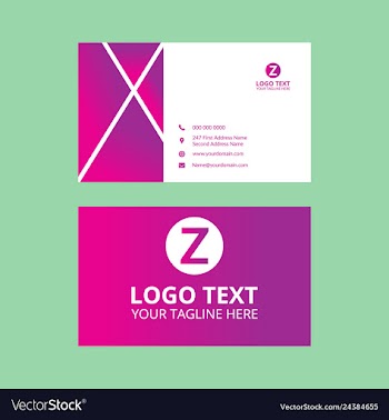Light red nice business card vector image