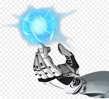 Light Robot Machine - Leave the light tip of the finger tip of the machine 