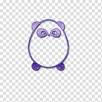 Light s, purple panda illustration transparent background PNG clipart