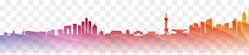 Light Silhouette City - Colorful city silhouette 