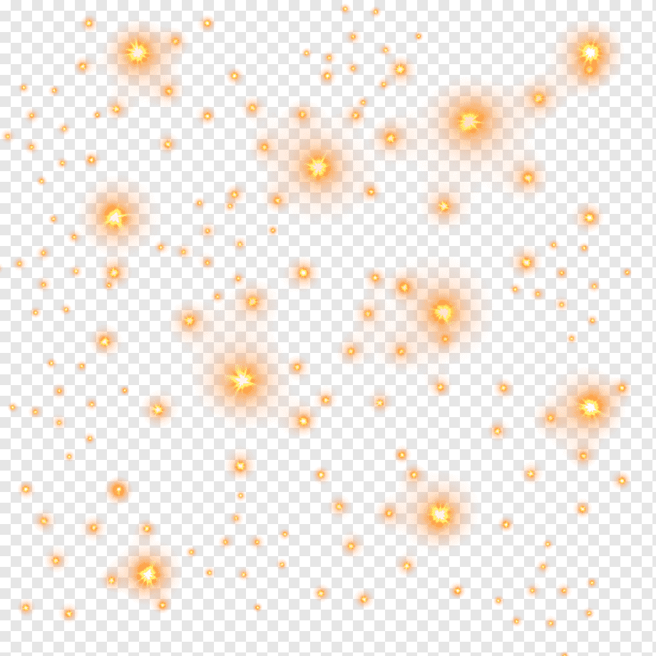 Light Star Motif, Golden light stars, orange sparkling light, texture, angle, white png