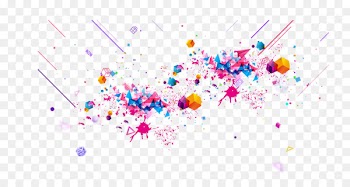 Light Watercolor painting - Colorful fireworks material 
