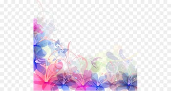 Light Watercolor painting Flower - Abstract Colorful Shading 
