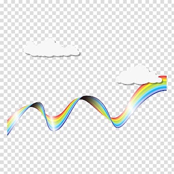 Light Watercolor painting, rainbow transparent background PNG clipart