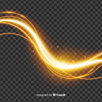 Light wave effect on dark background Free Vector
